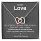 To My Love, You Are My Missing Piece Interlocking Hearts Necklace