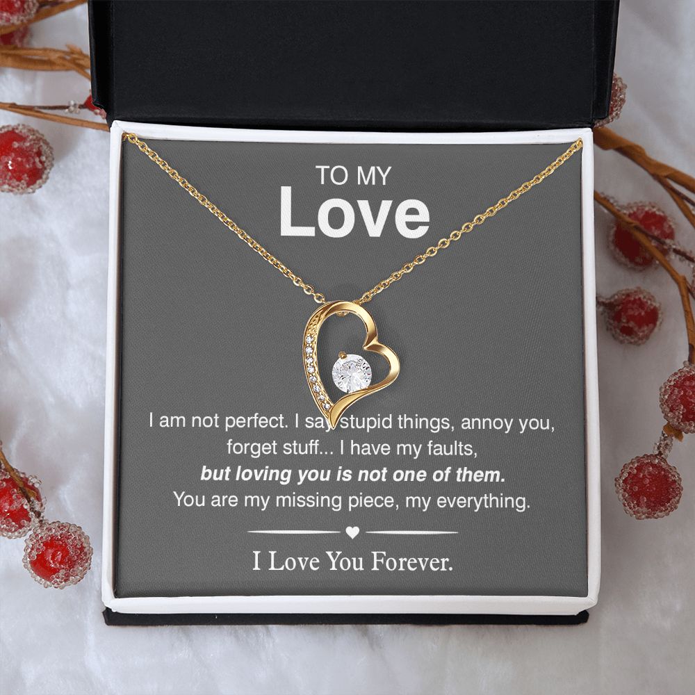 To My Love, You Are My Missing Piece Forever Love Necklace