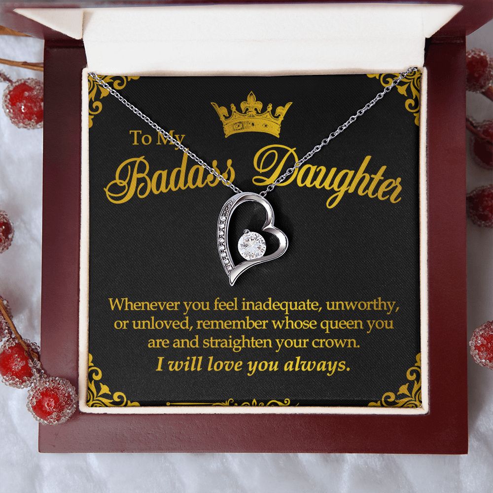 To My Badass Daughter Forever Love Necklace