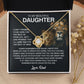 To My Daughter From Dad Love Knot Necklace