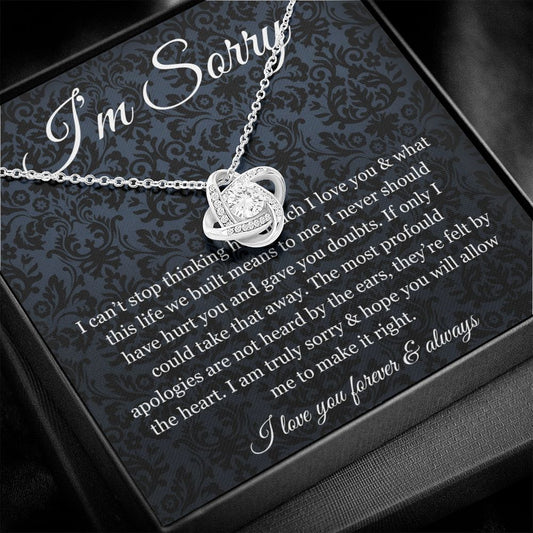 Apology Gift For Wife Girlfriend Love Knot Necklace