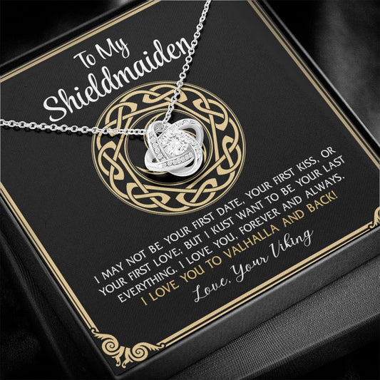 To My Shieldmaiden Love Knot Necklace