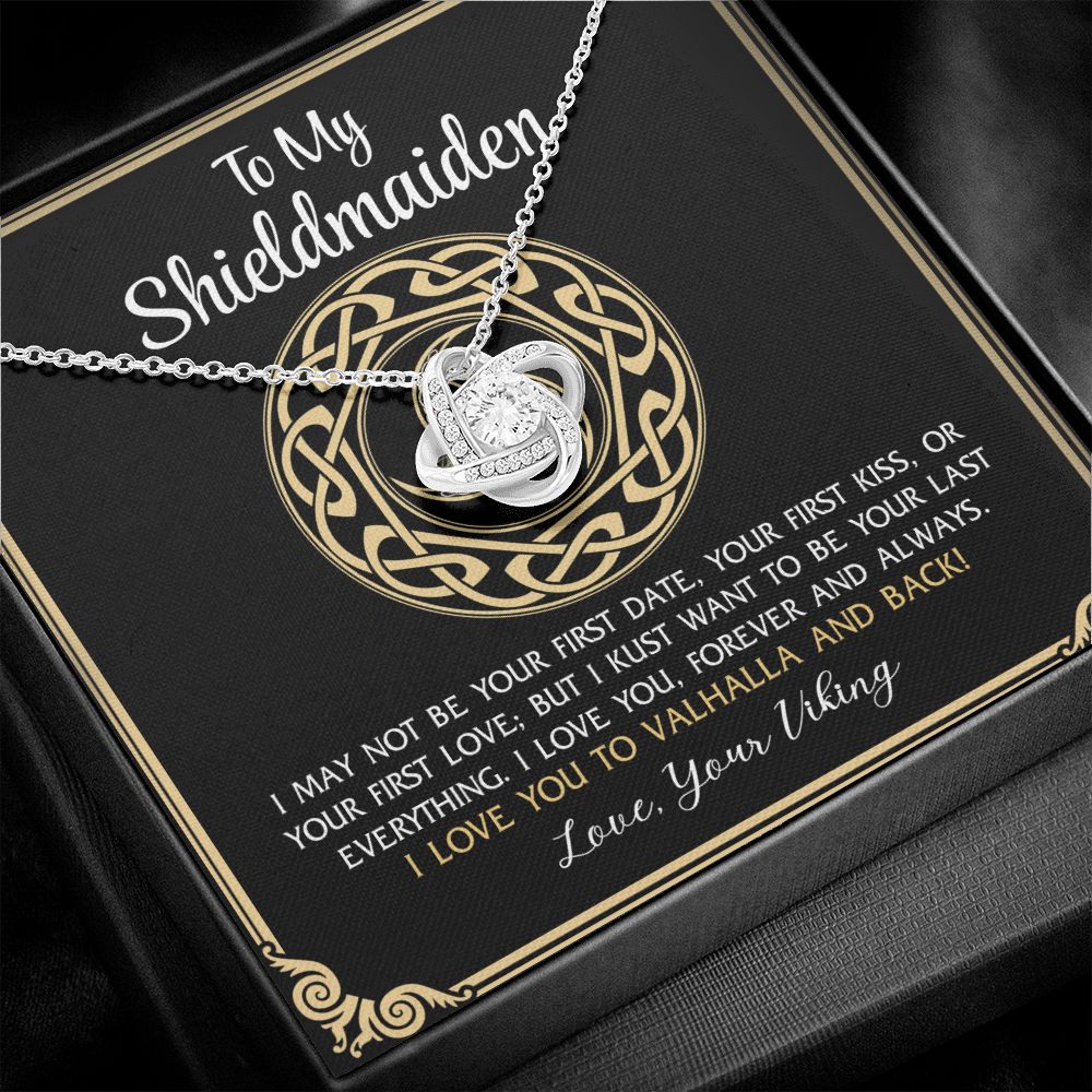 To My Shieldmaiden Love Knot Necklace