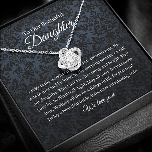 To Our Daughter Love Knot Necklace