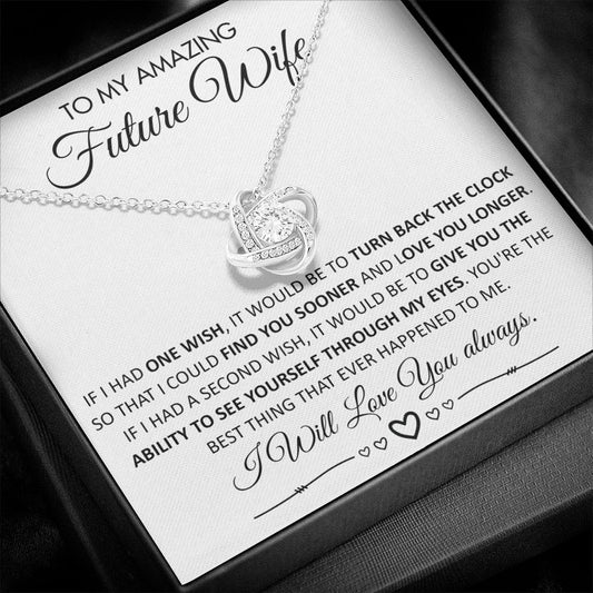To My Amazing Future Wife Love Knot Necklace